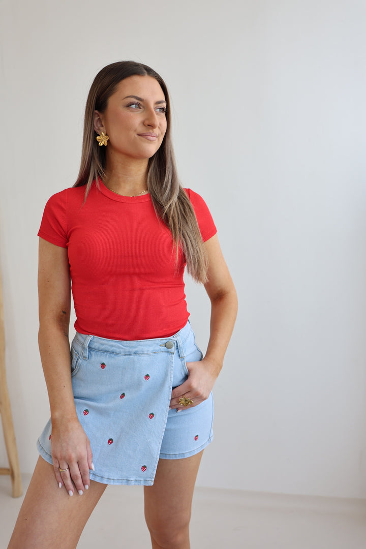 Jeans-Hosenrock Strawberry Spring