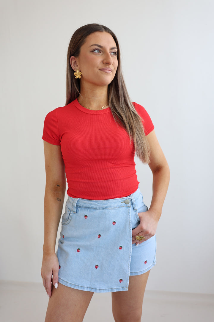 Jeans-Hosenrock Strawberry Spring