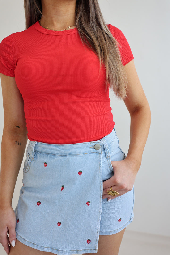 Jeans-Hosenrock Strawberry Spring