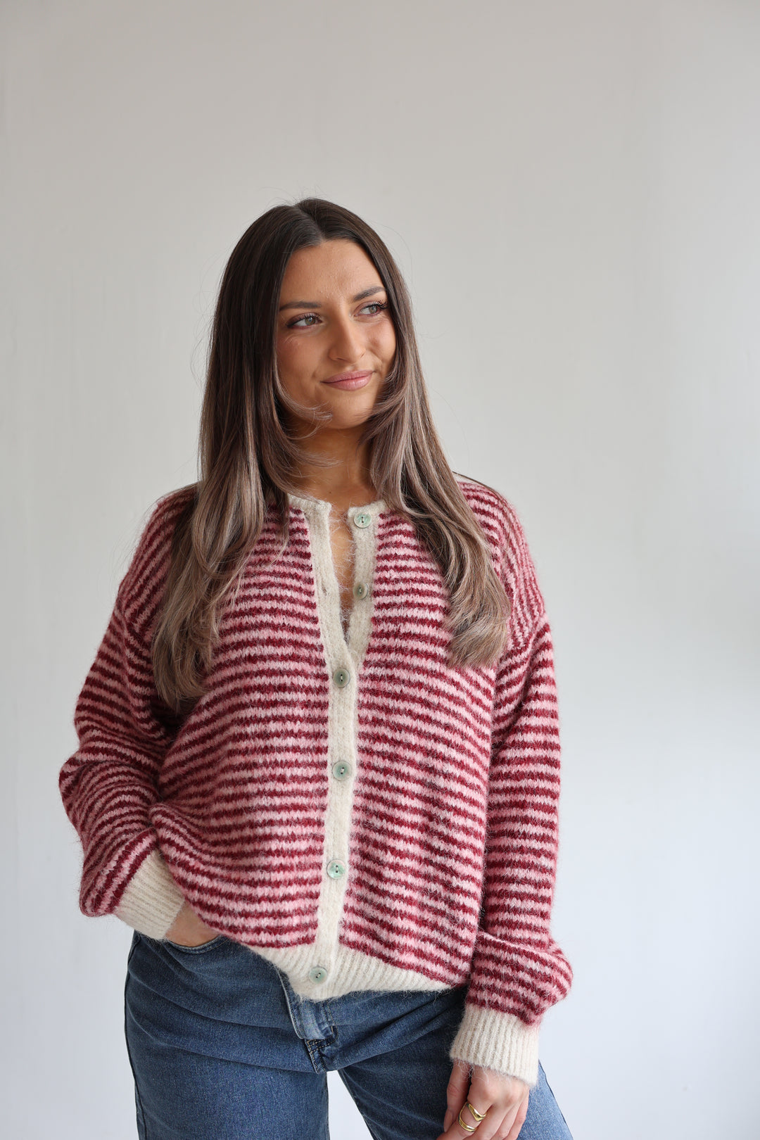 Gestreifter Cardigan Moodline Knit