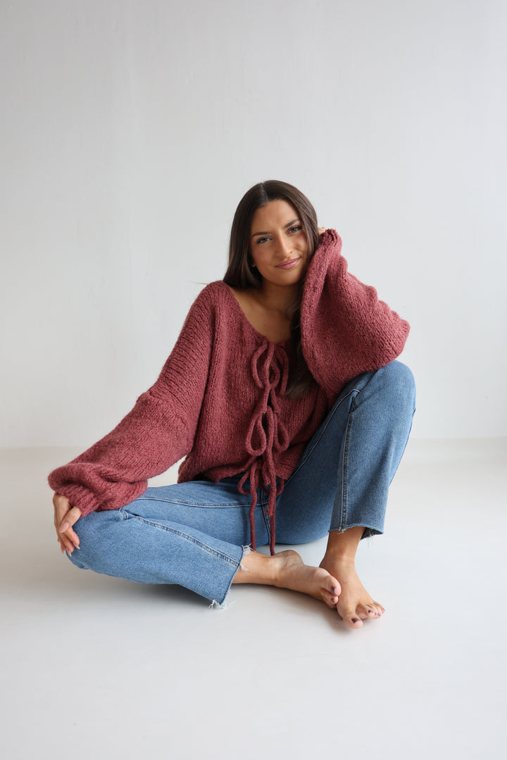 Langarm Cardigan mit Schleifen Lilly