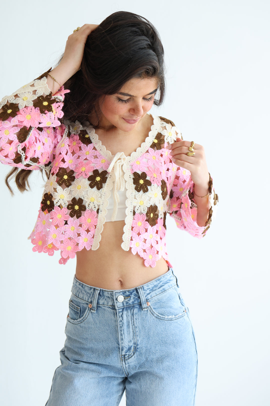 Boho Flower Cardigan