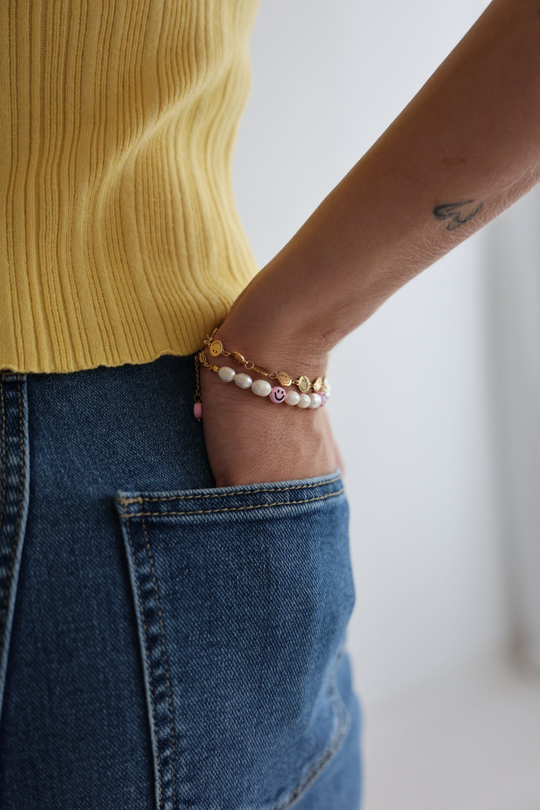 Perlenarmband Smiley