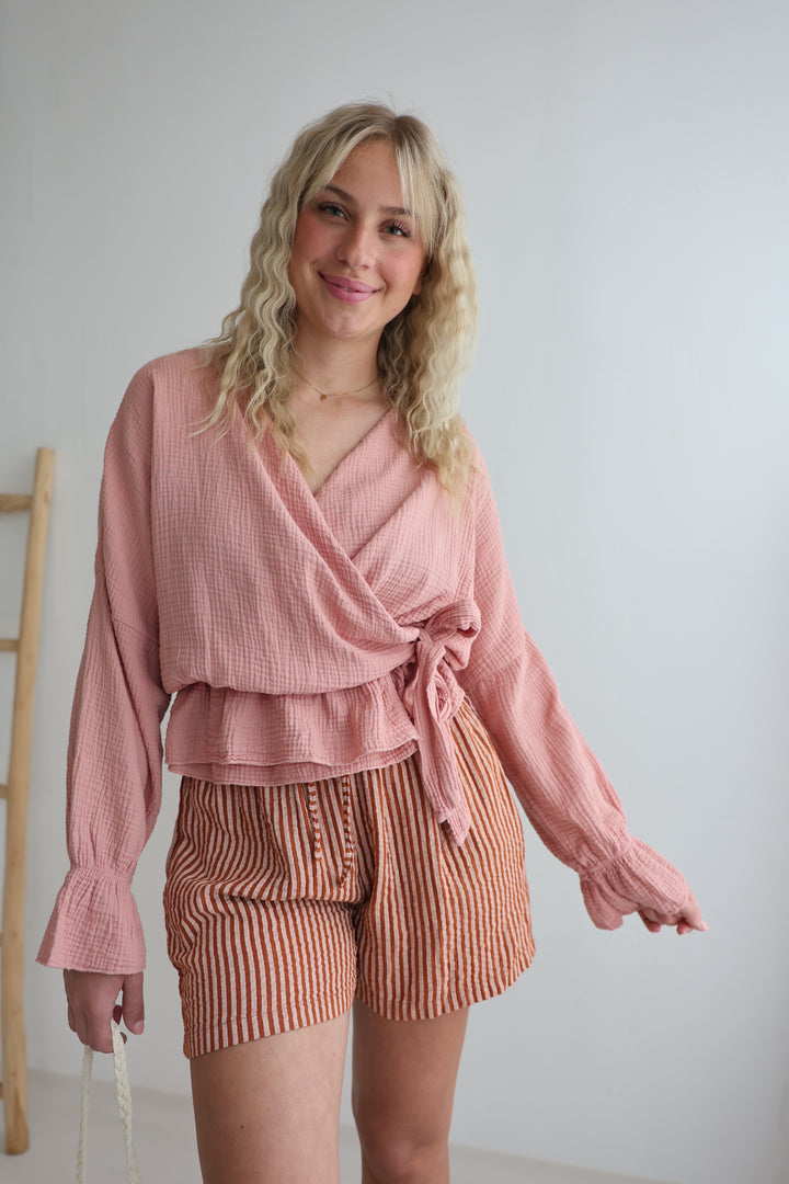 Wickelbluse aus Musselin Melly