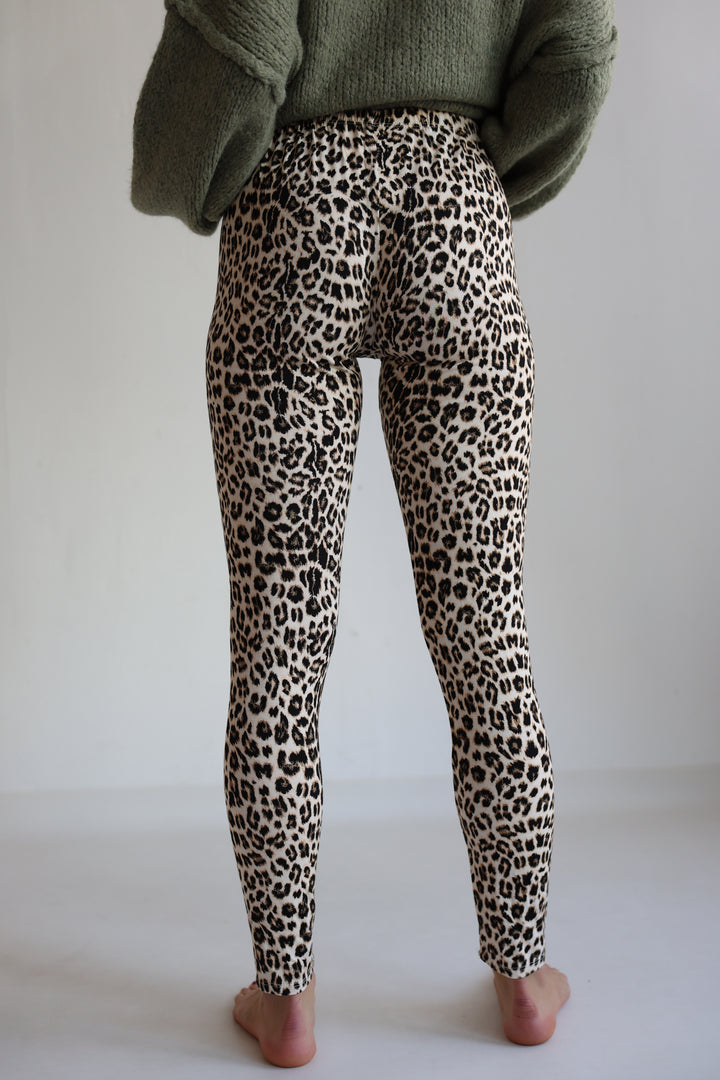 Leggings mit Leoprint aus Viskose Bibi