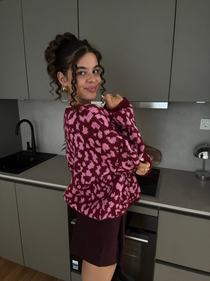 Pullover Soft Leopard Knit