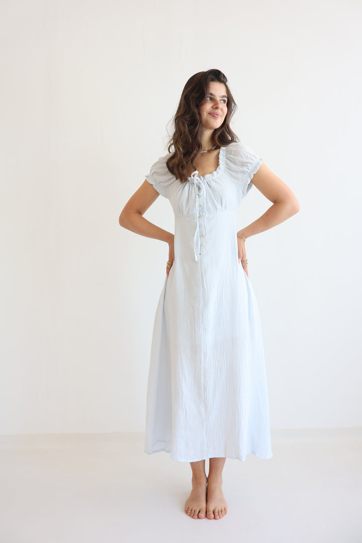 Taffy Pastel Ruffle Midi Dress