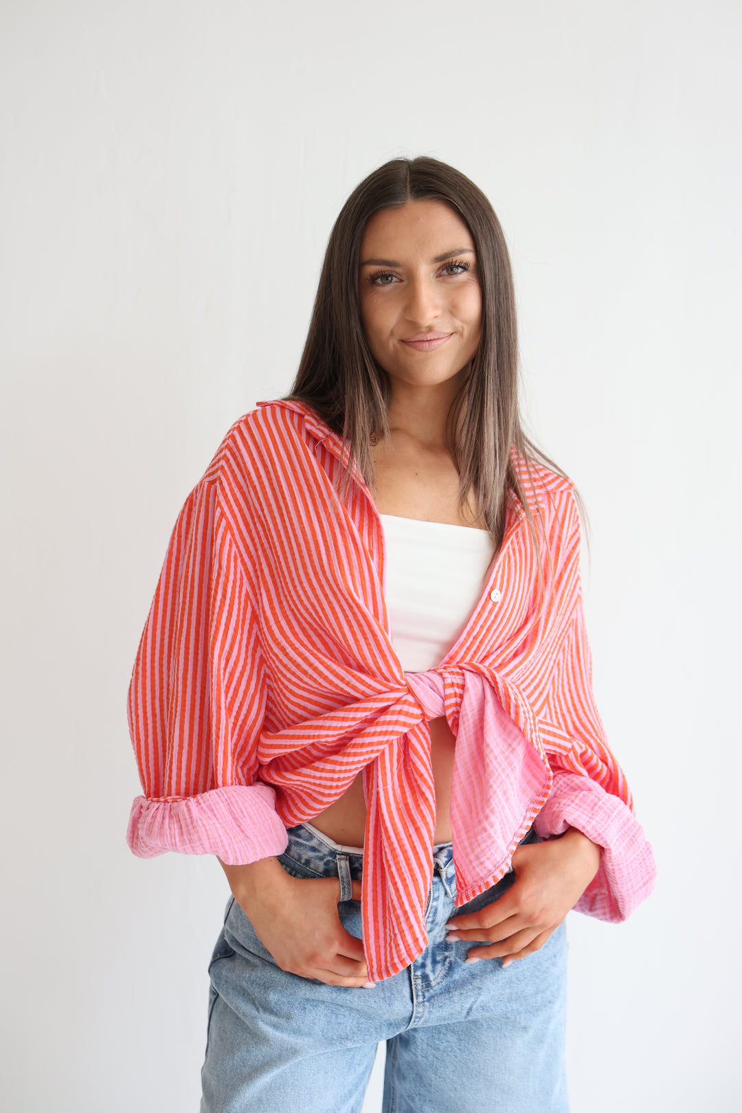 Gestreifte Musselinbluse Meadow