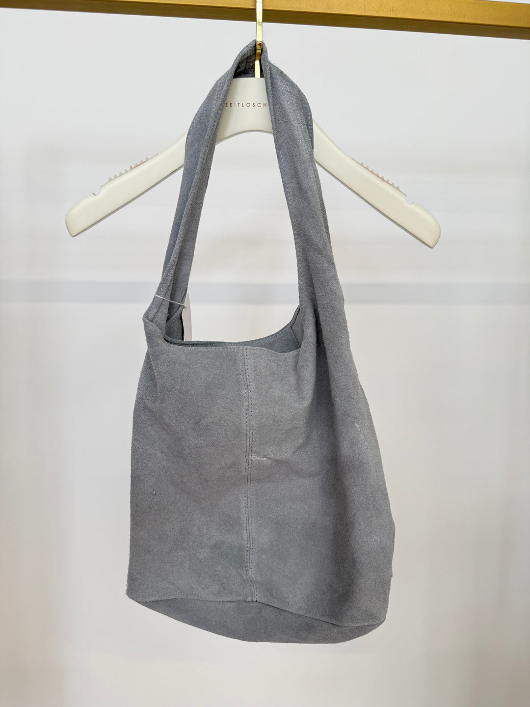 HANDTASCHE AUS WILDLEDER CHESTNUT DREAM HELLGRAU (B-WARE)