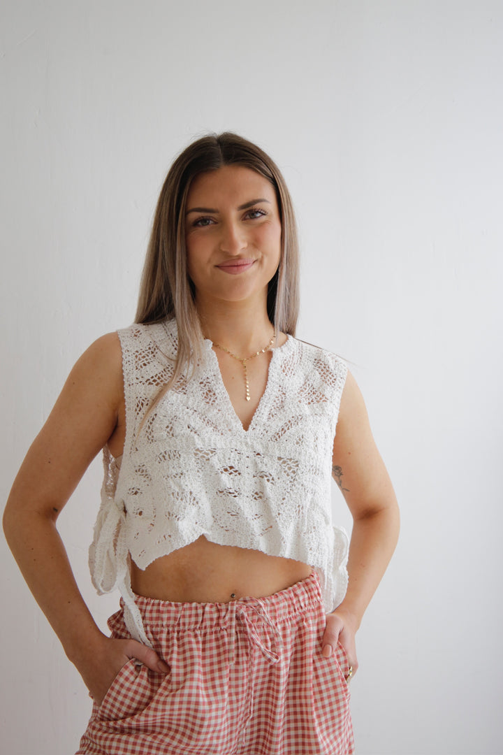 Cropped Häkelshirt Carlotta