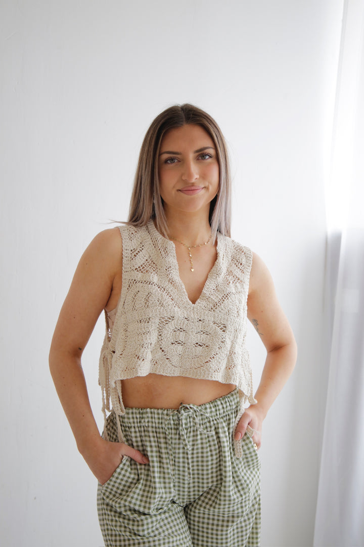 Cropped Häkelshirt Carlotta