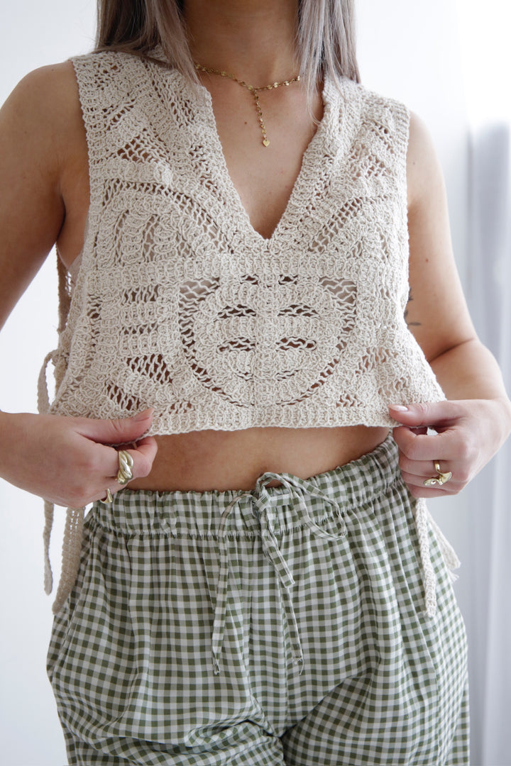 Cropped Häkelshirt Carlotta