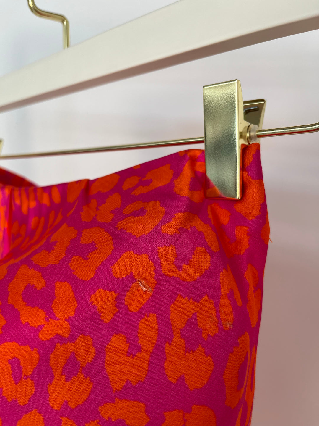 LEOPARD SATIN SKIRT CORAL PINK (B-WARE)
