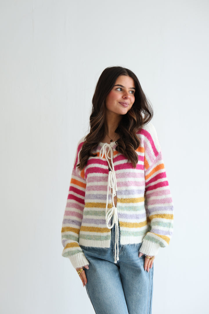 Rainbow Stripe Cardigan