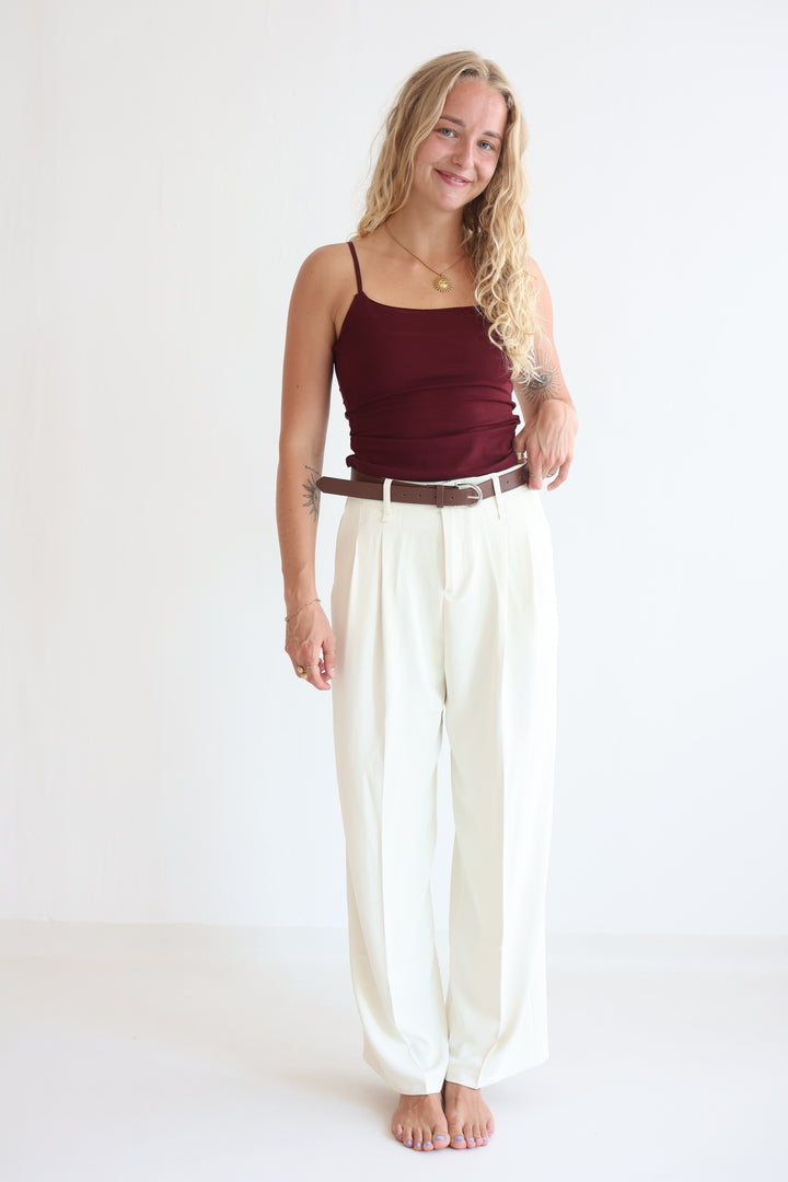 Bundfaltenhose mit Gürtel Anna