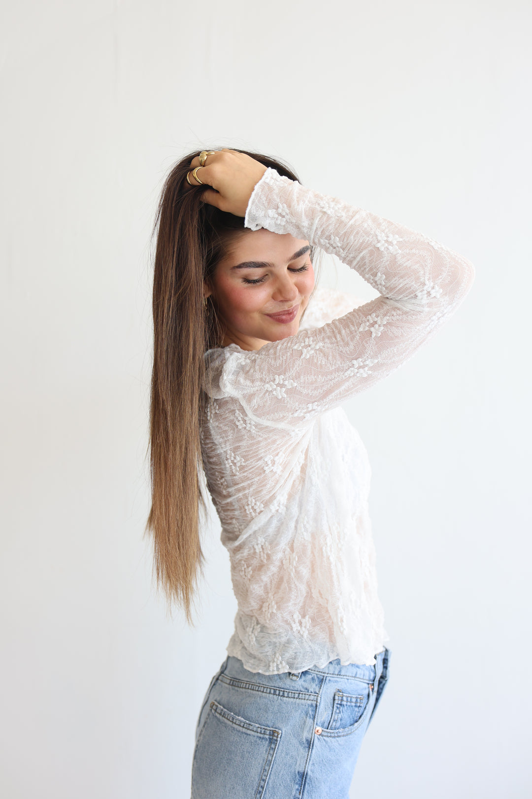 Soft Lace Longtop