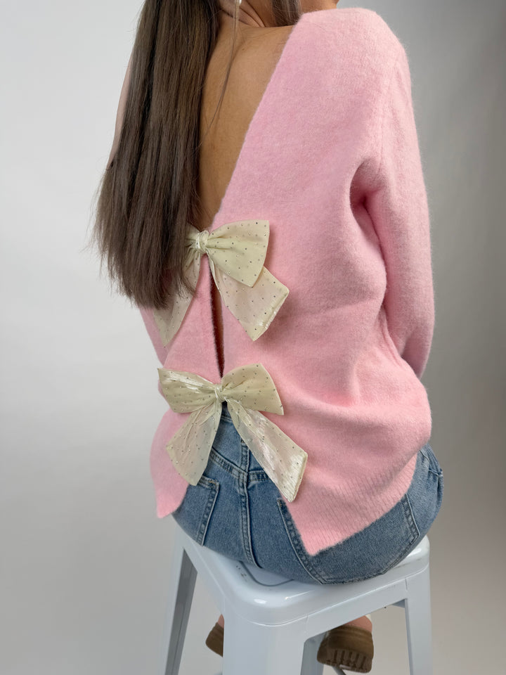 Pullover Cozy Bow Time