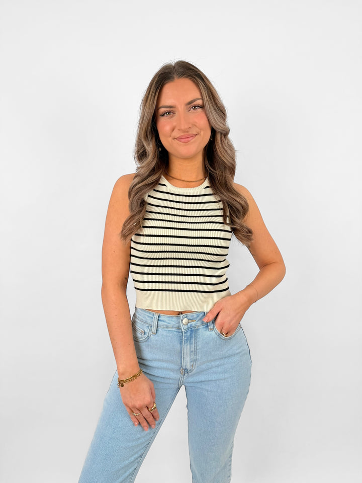 Rippentop mit Streifen Liana