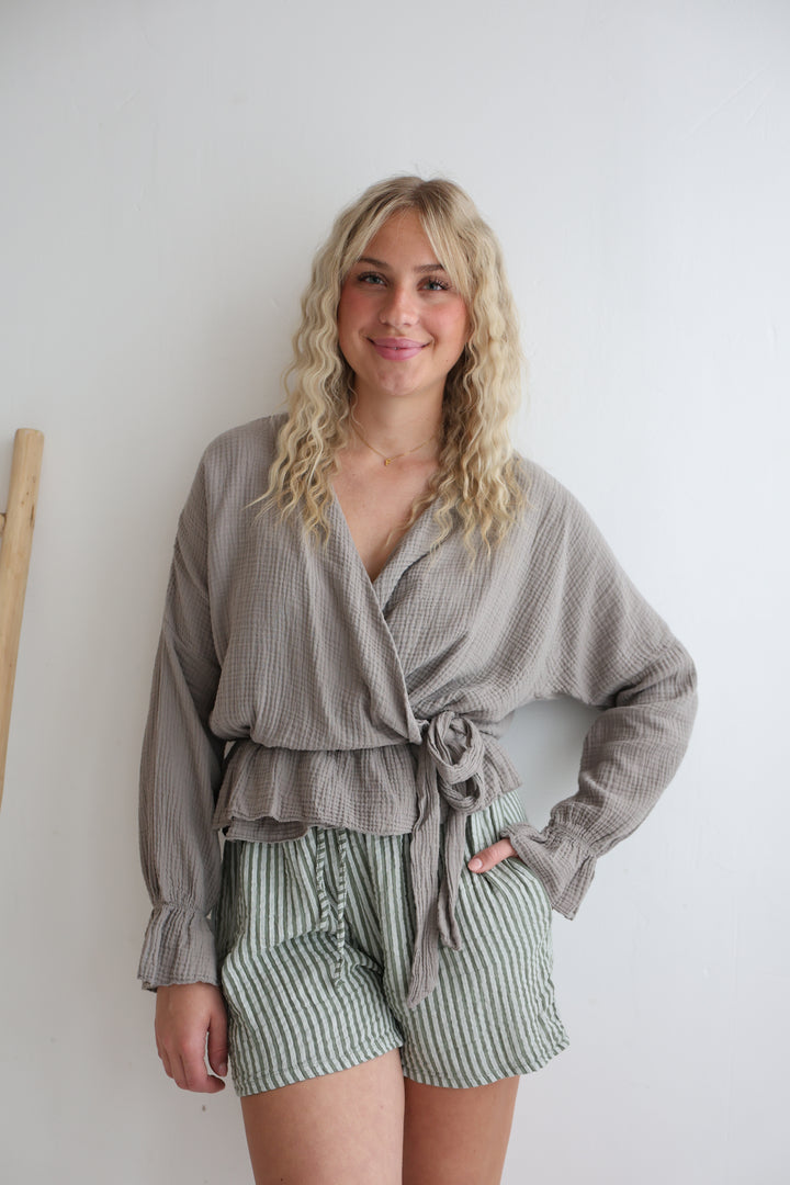 Wickelbluse aus Musselin Melly