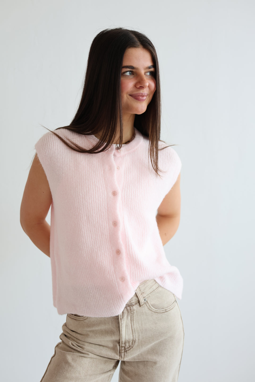 Einfarbige Weste Jolina