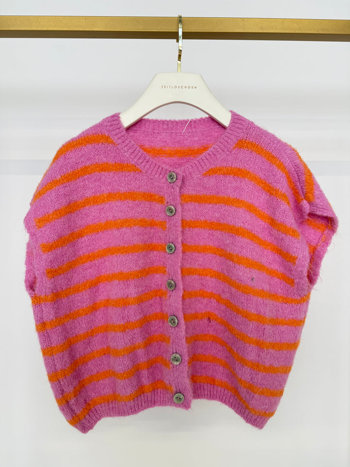 GESTREIFTE WESTE COSIMA ORANGE (B-WARE)
