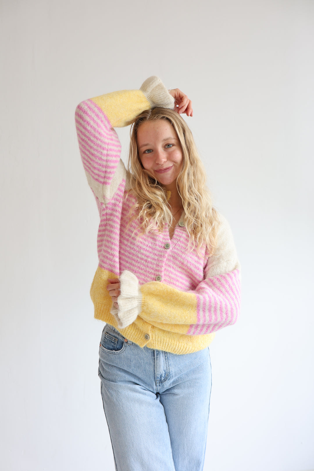 Candy Stripe Knit Cardigan
