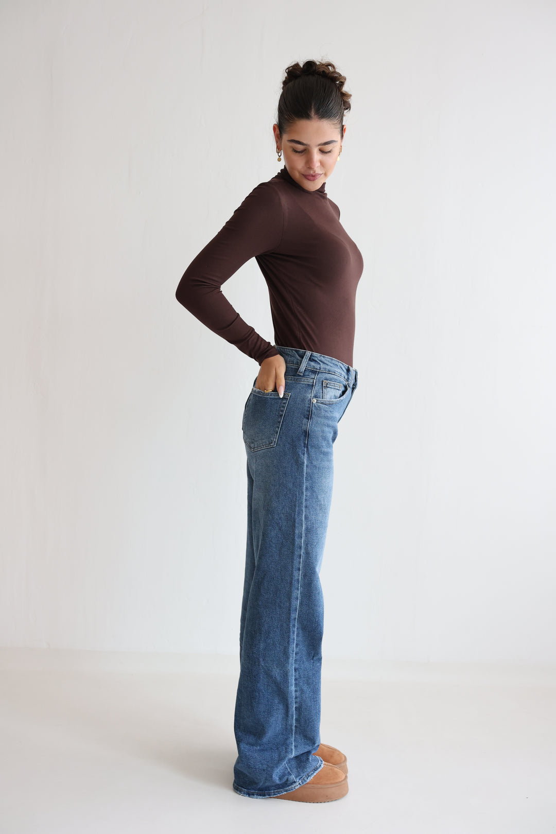 Endless Blue Extra Long Wide Leg Jeans