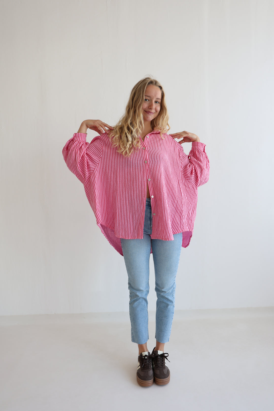 Musselinbluse Casual Stripes