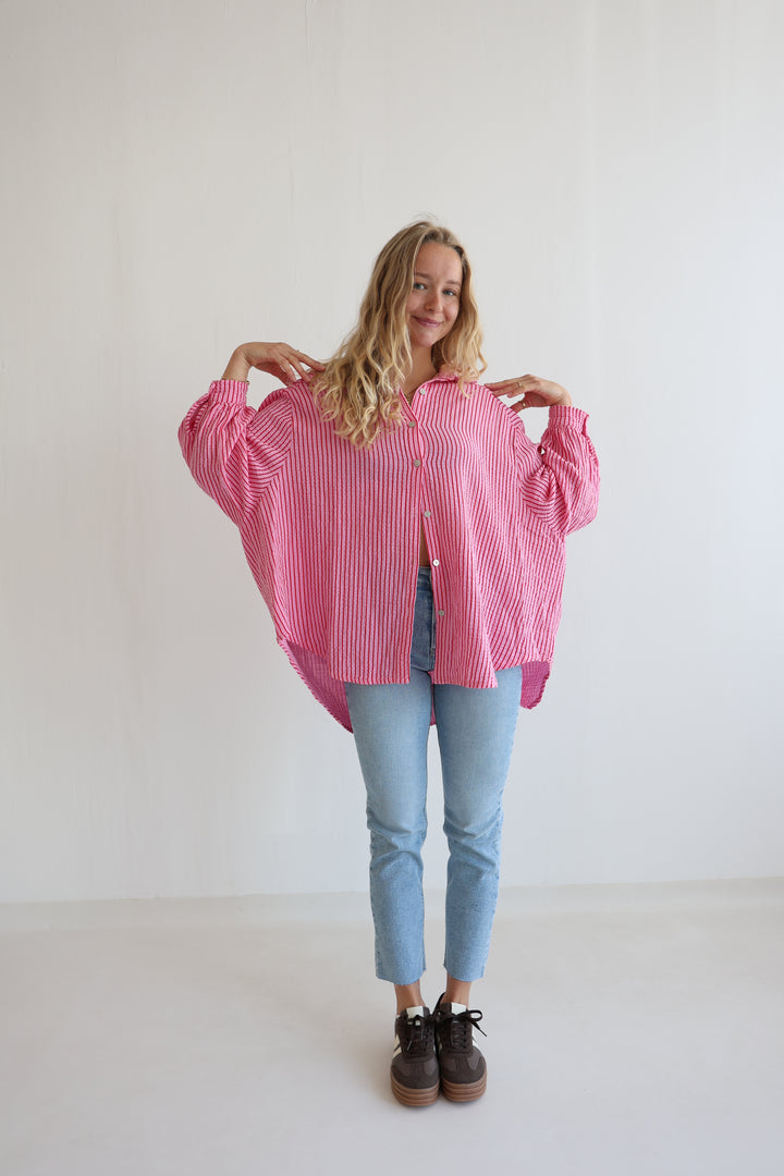 Musselinbluse Casual Stripes