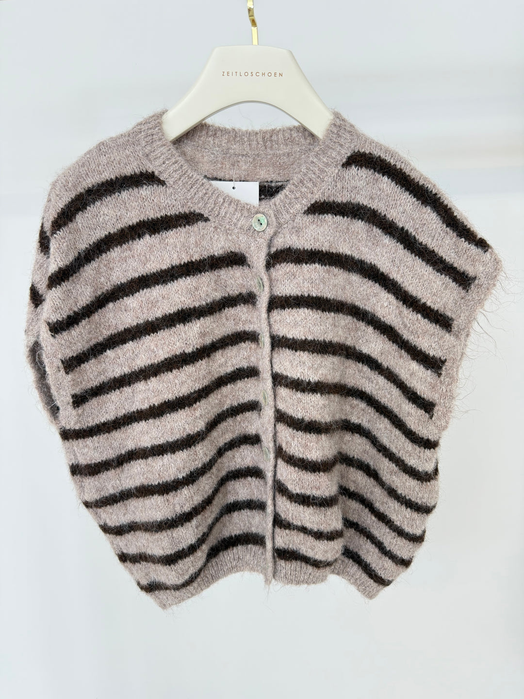 GESTREIFTE WESTE COSIMA MOCCA (B-WARE)