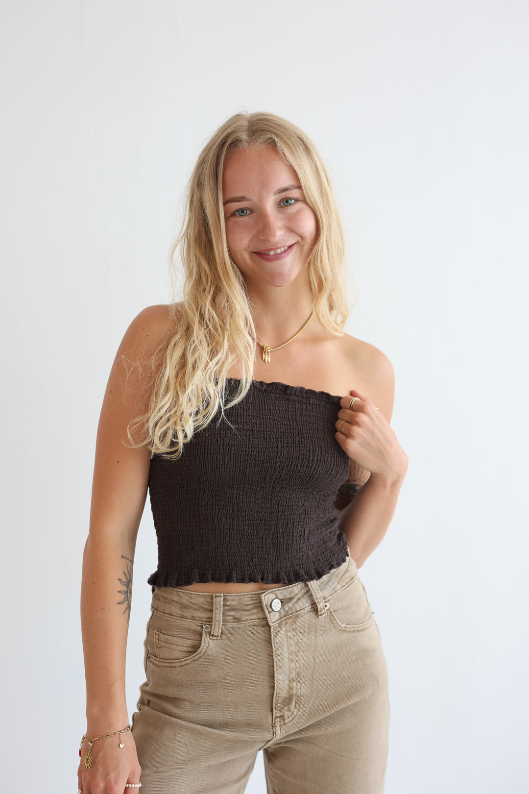 Croptop aus Musselin Malu