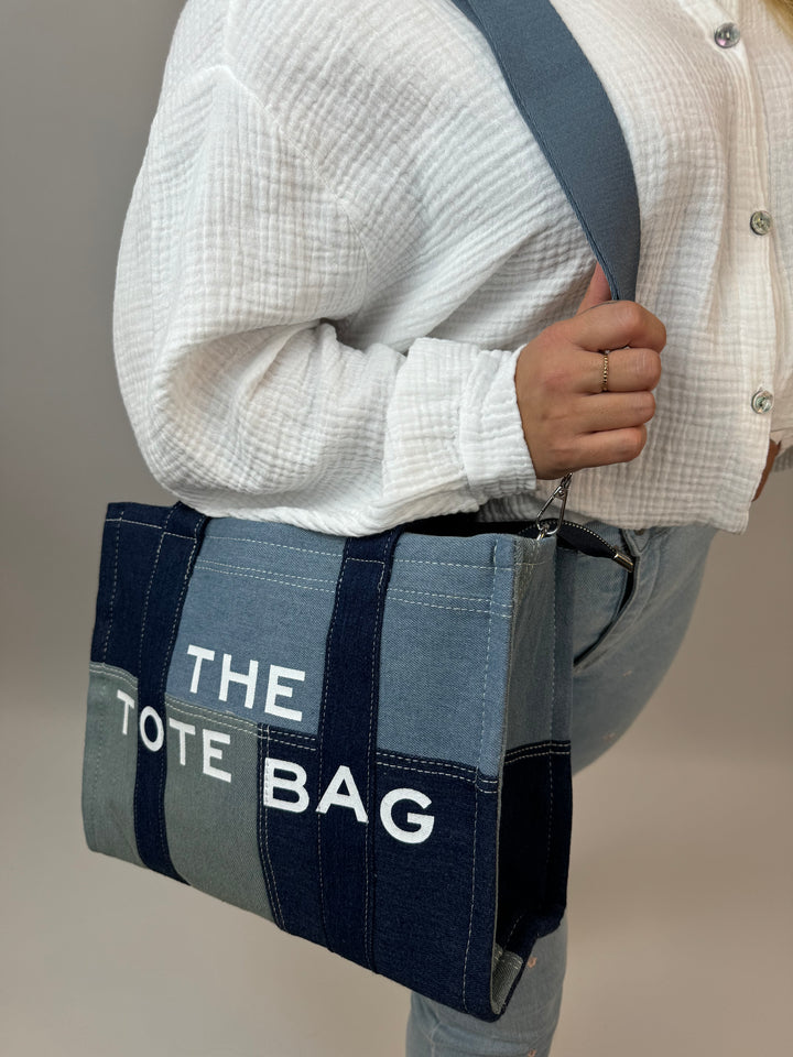 Tote Bag im Denimlook