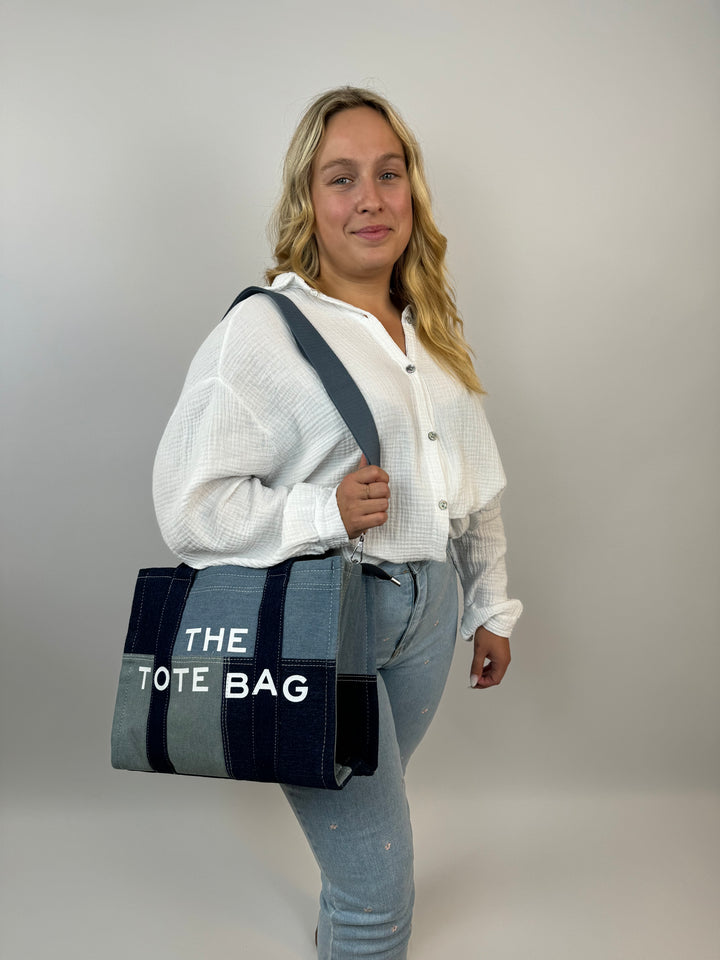 Tote Bag im Denimlook