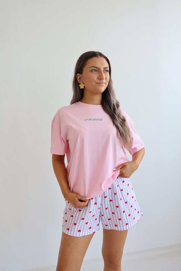 Shorts aus Musselin Rouge Hearts
