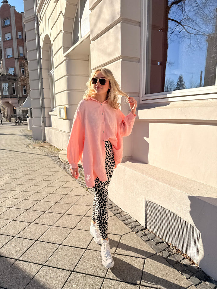 High Waist Leggings mit Leopardenprint (T2401)