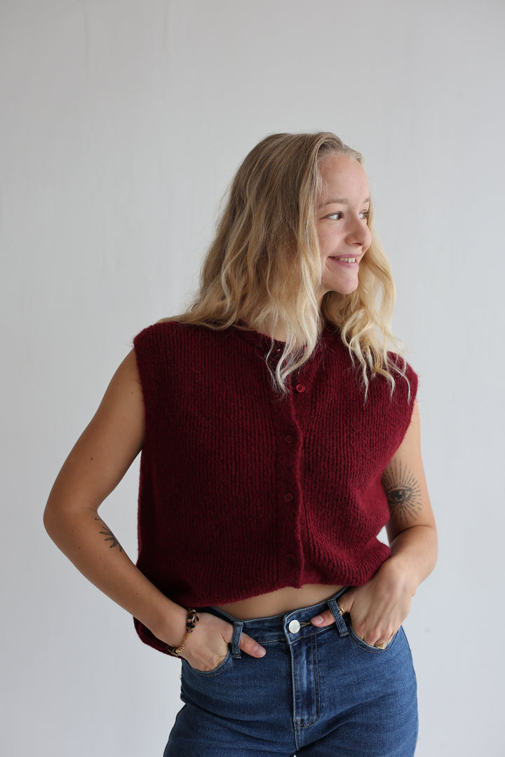 Einfarbige Weste Jolina