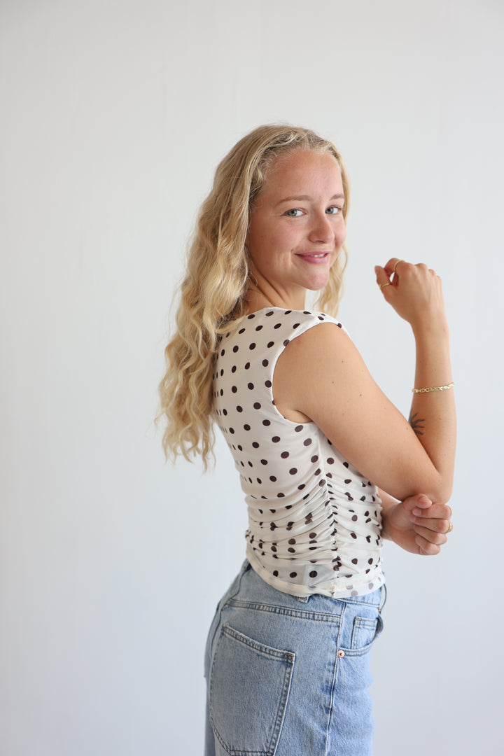 Ruffled Polka Dots Top