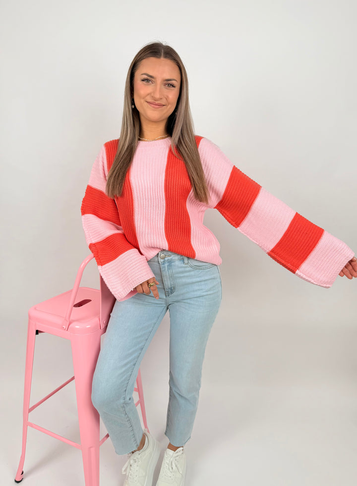 Oversize Pullover Block Stripes