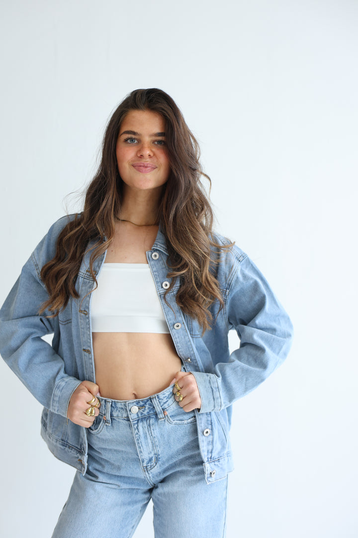 Palm Breeze Denim Jacket