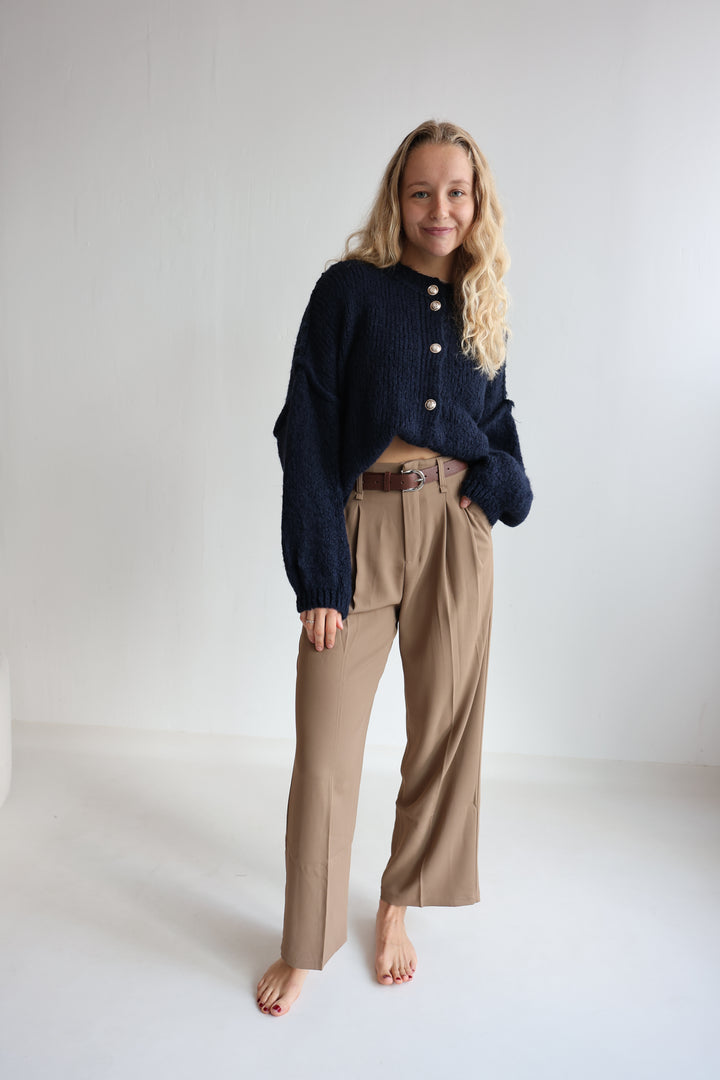 Bundfaltenhose mit Gürtel Anna (23091)