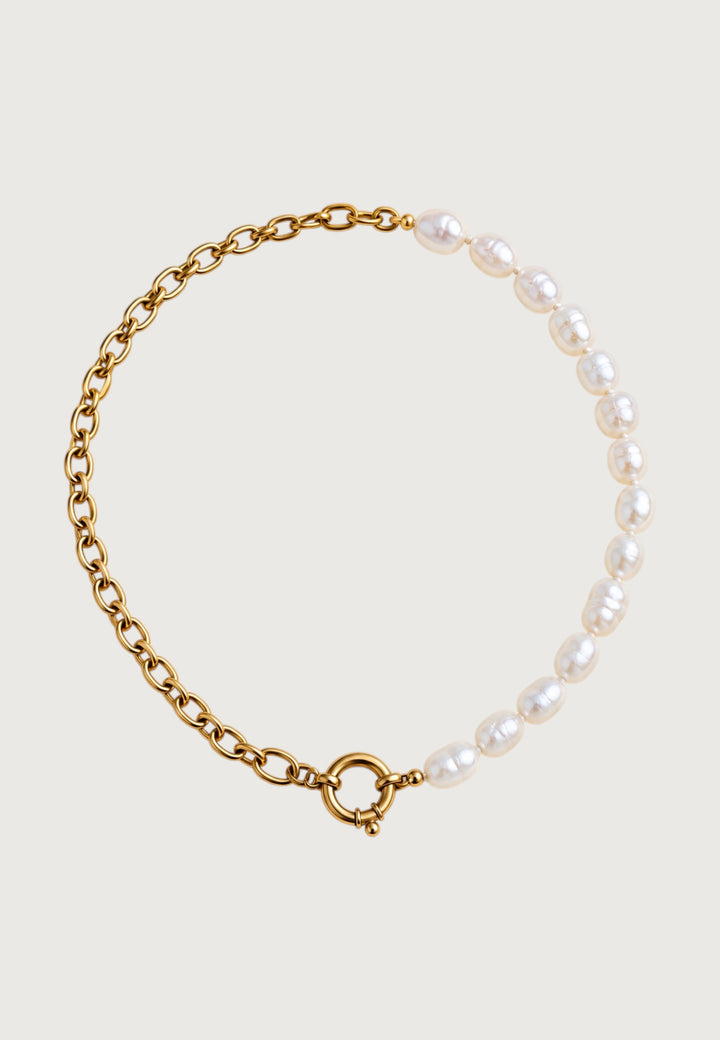 Pearl &amp; Chain Necklace