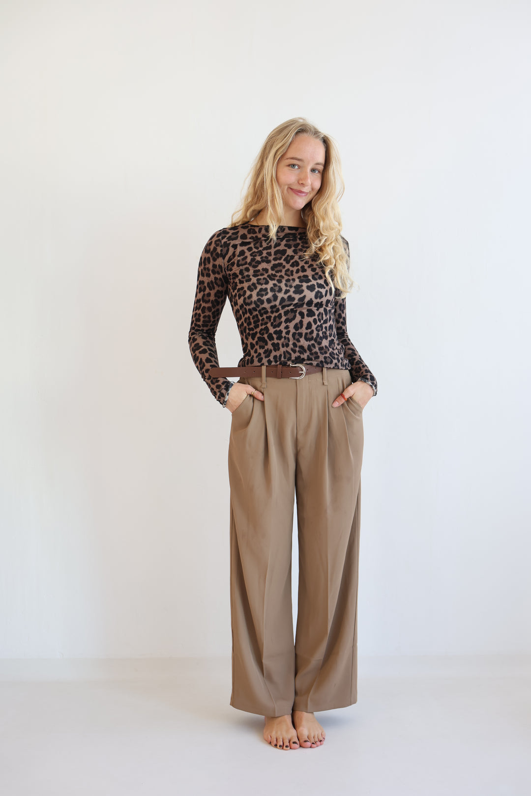 Bundfaltenhose mit Gürtel Anna