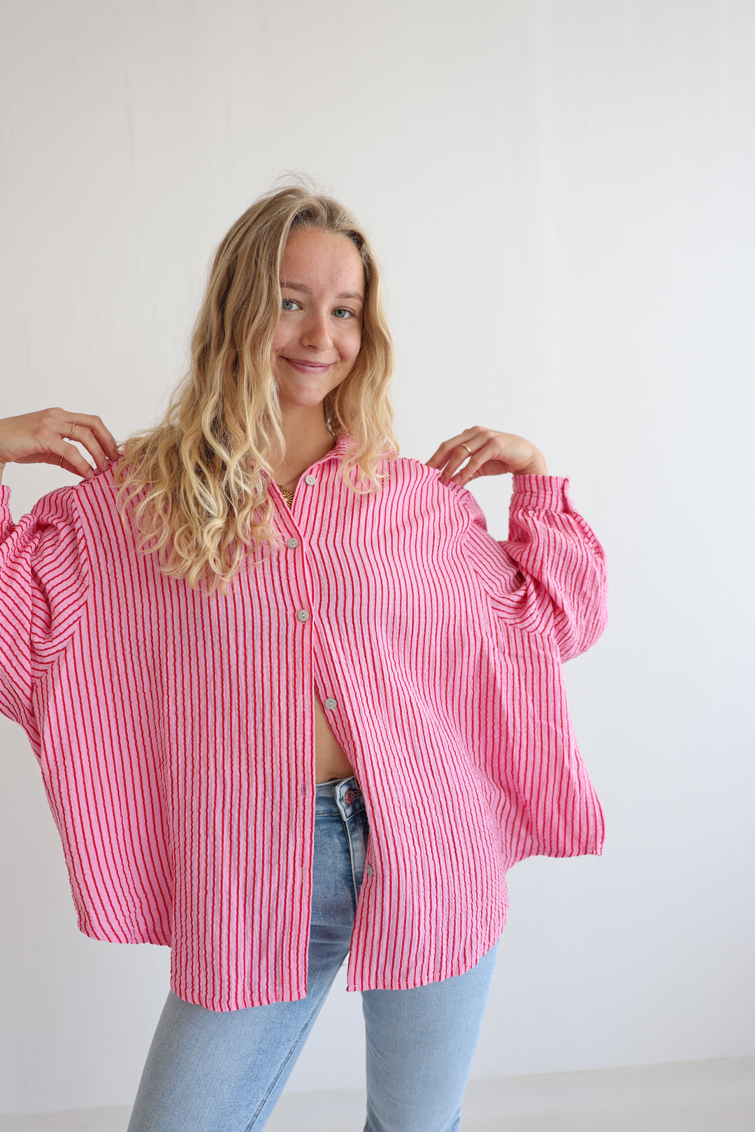 Musselinbluse Casual Stripes