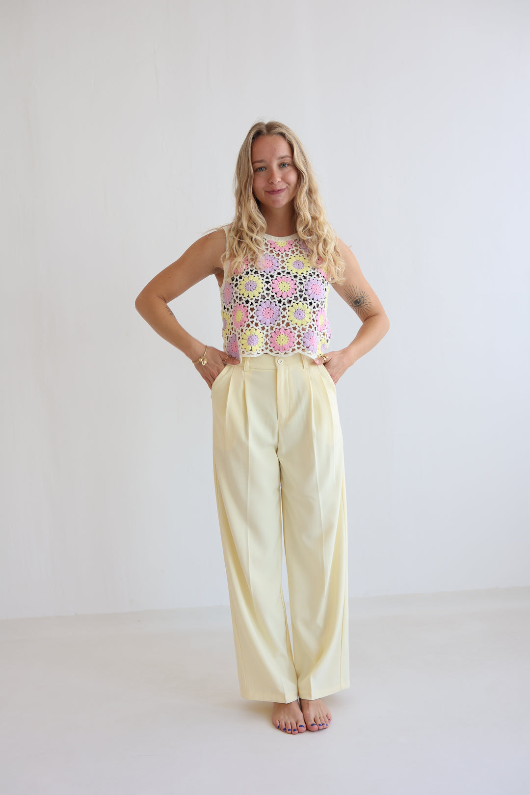 Boho Crochet Flower Top