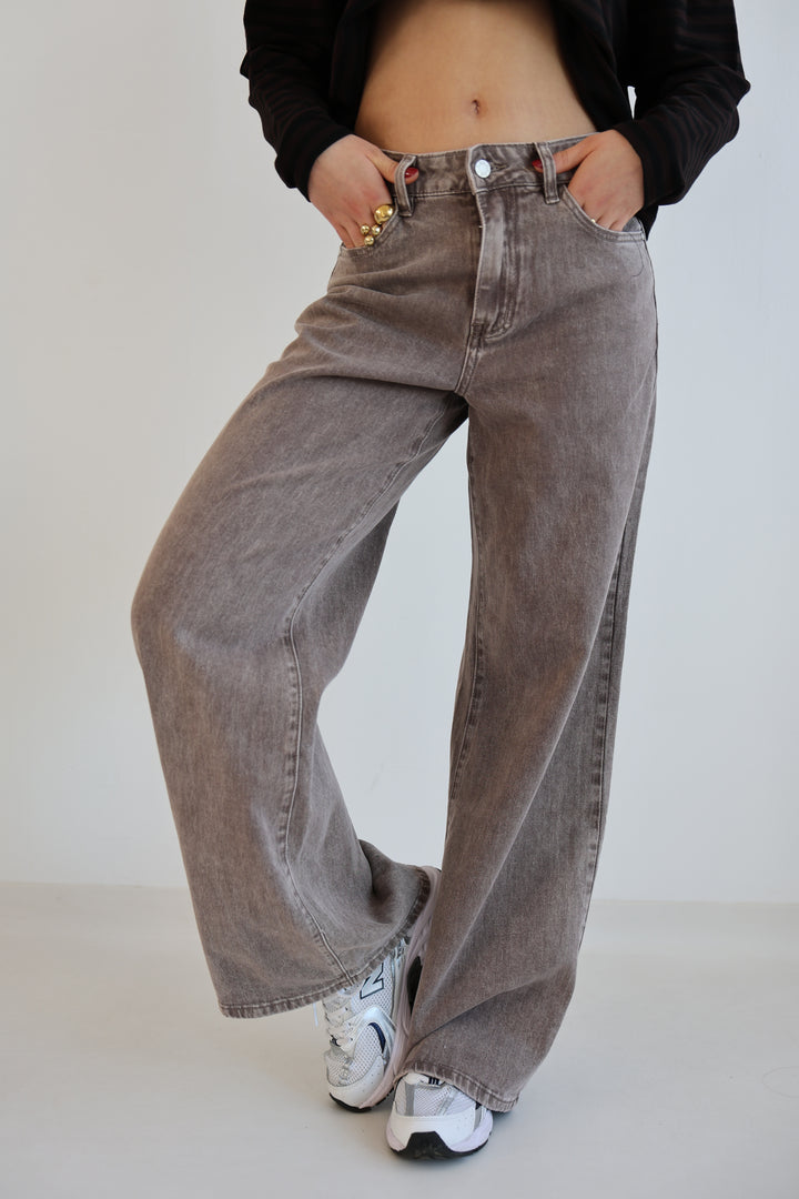 Wide Leg Jeans Cocoa Shades