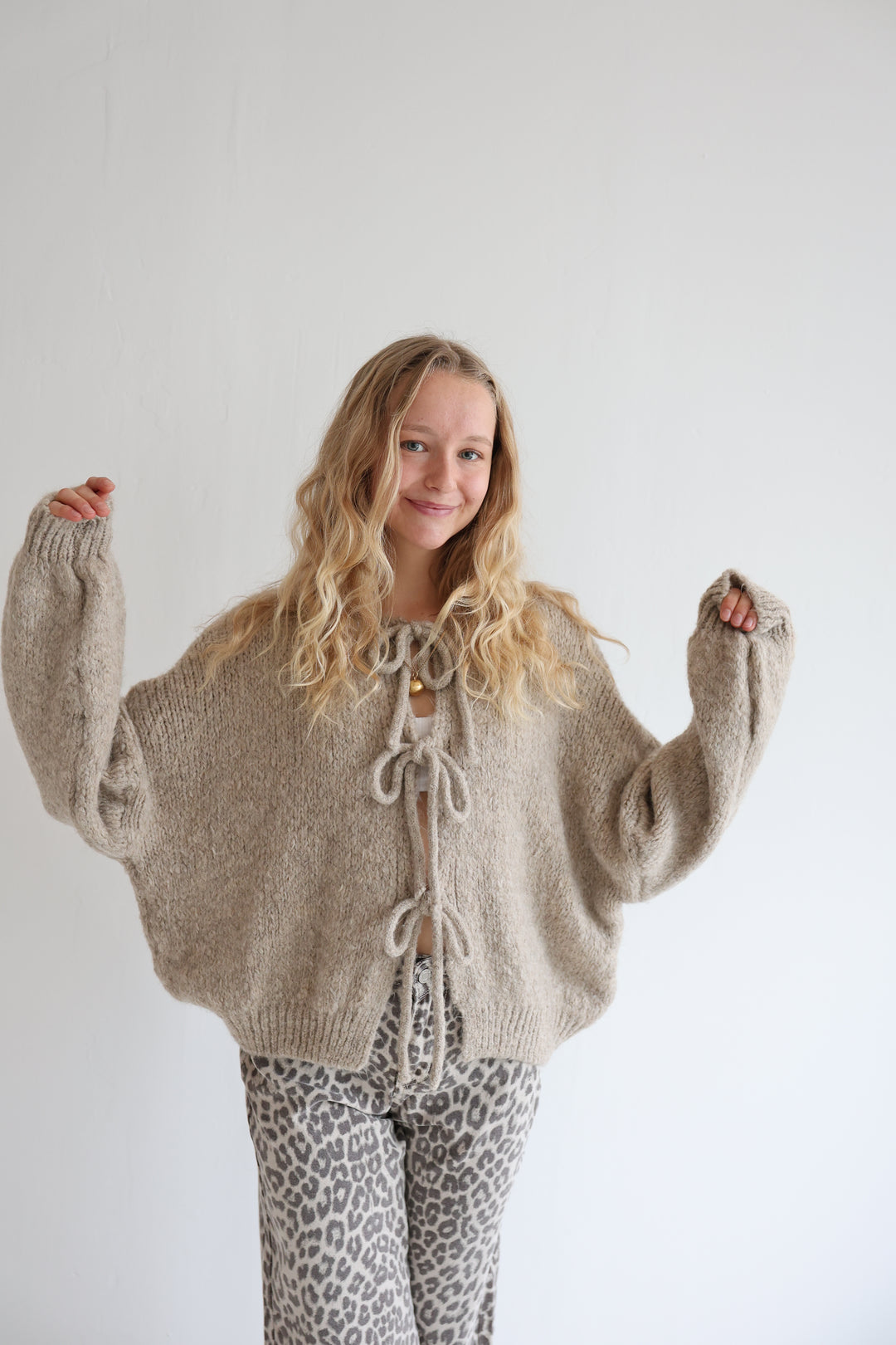 Langarm Cardigan mit Schleifen Lilly