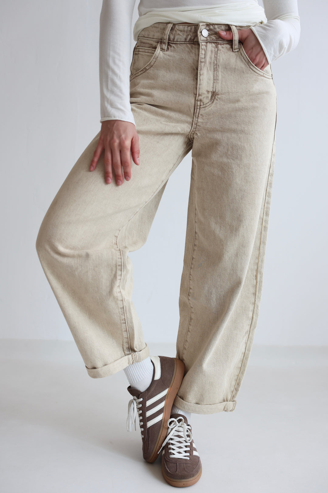 Barrel Fit Cocoa Shades Jeans