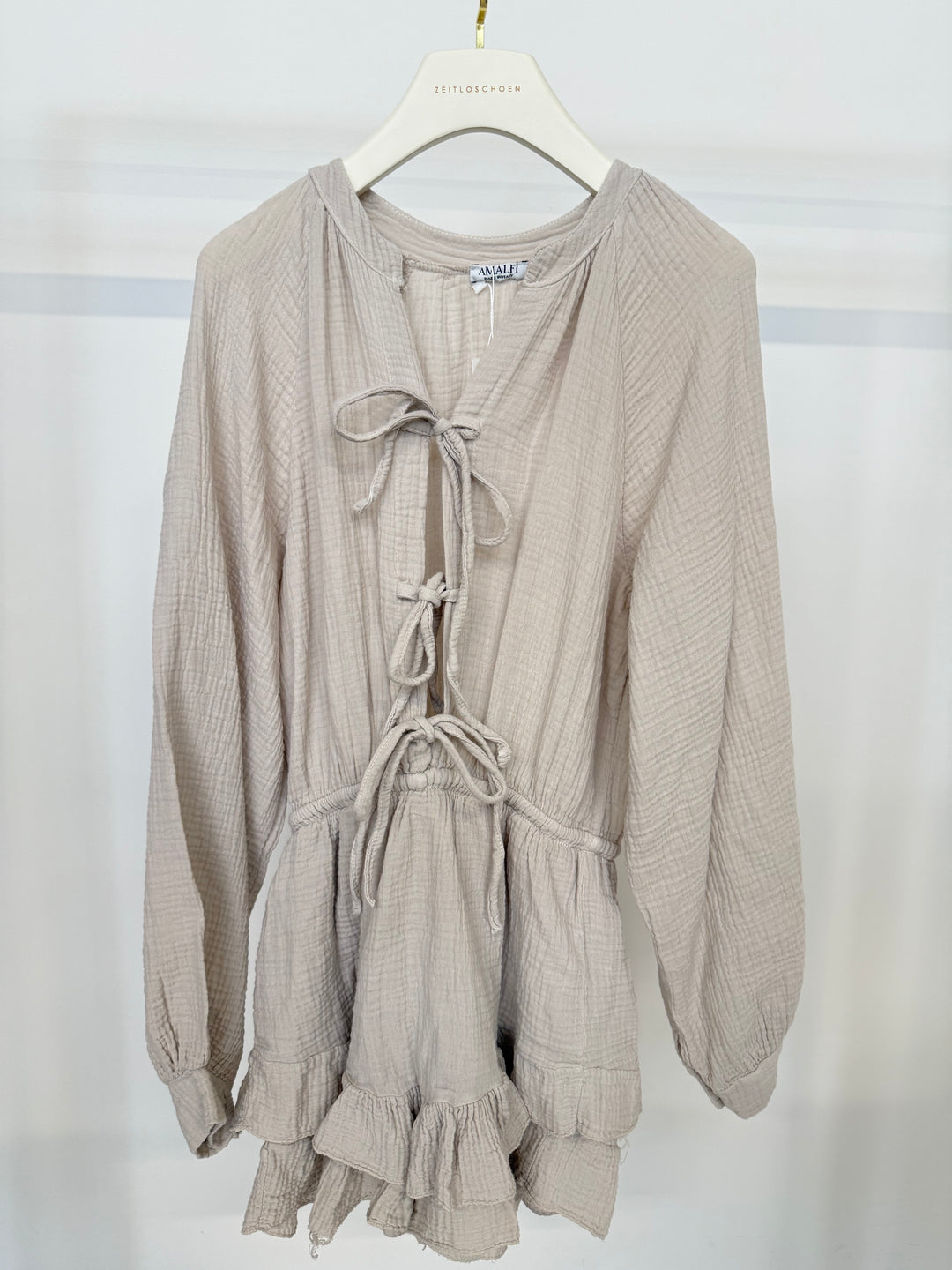 EINFARBIGER MUSSELINJUMPSUIT NANNI BEIGE (B-WARE)