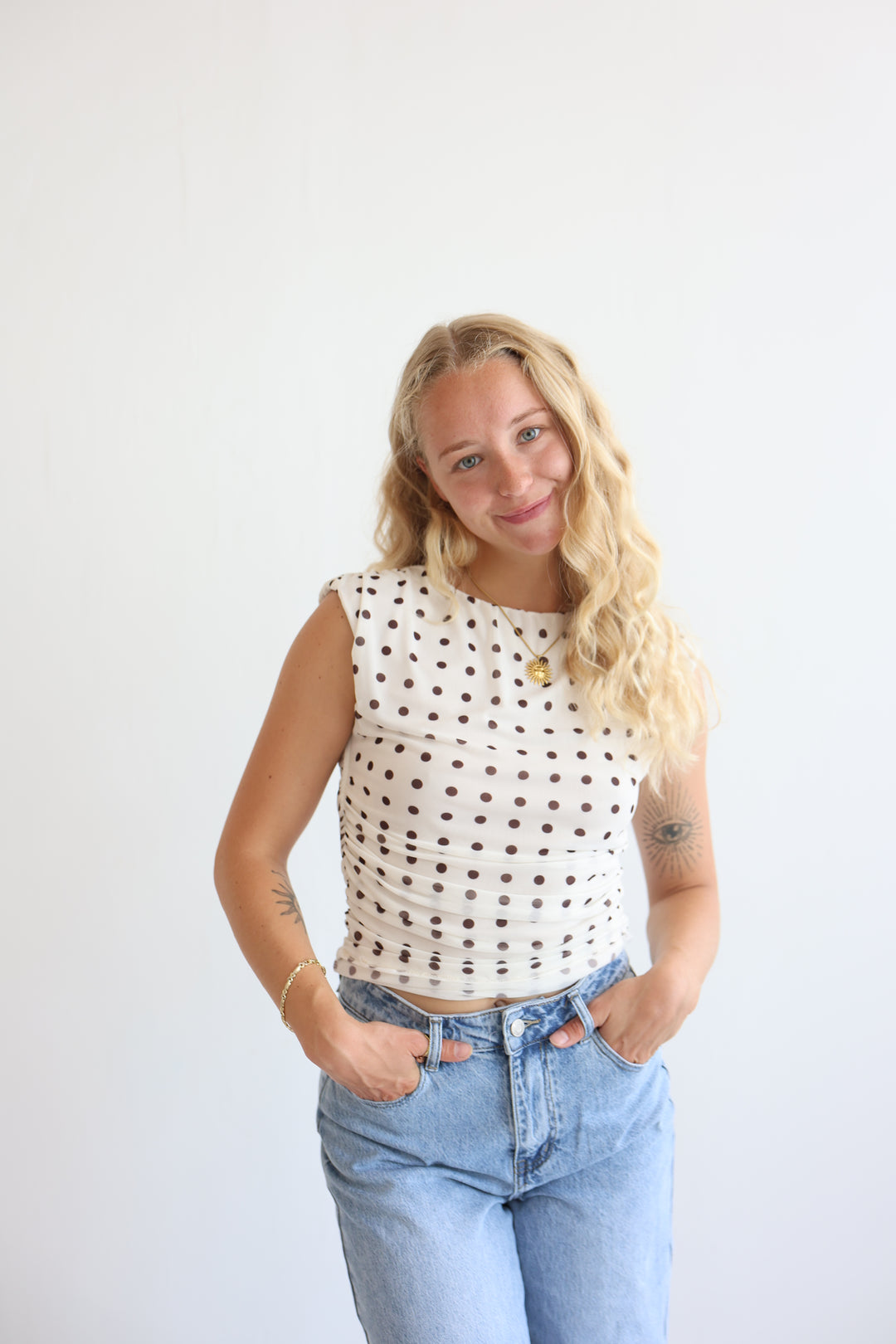 Ruffled Polka Dots Top