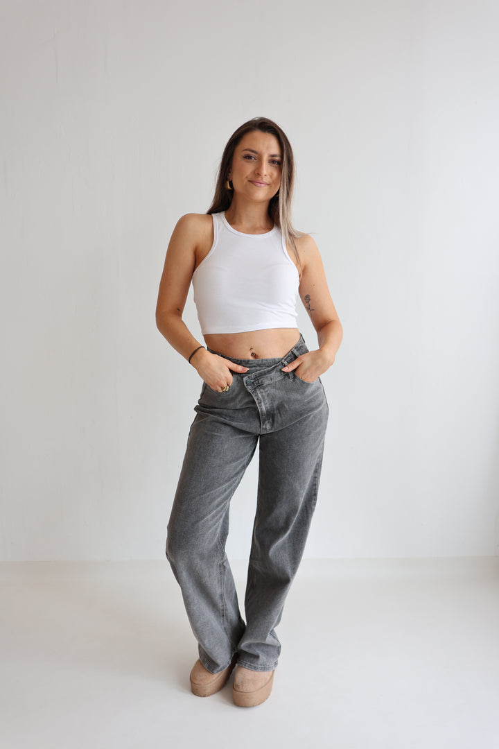 Asymmetrische Straight Fit Jeans Daria